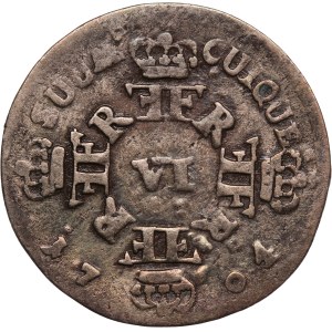 German States Prussia 6 Groschen 1704 Silver