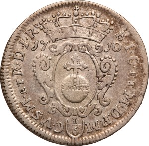 German States 1/6 Thaler 1710 Julich-Berg Silver