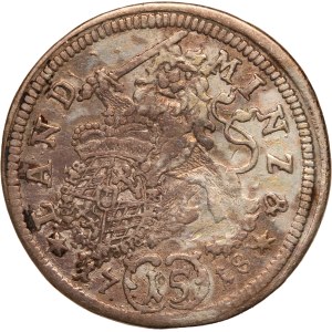 German States 15 Kreuzer 1718 1/4 Gulden Bavaria Silver