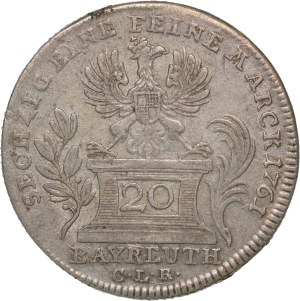 German States Brandenburg-Bayreuth 20 Kreuzers 1761 CLR Silver