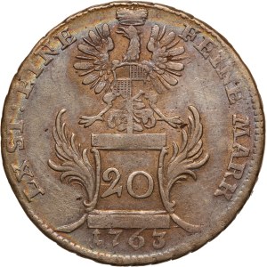 German States 20 Kreuzer 1763 Brandenburg-Ansbach Silver