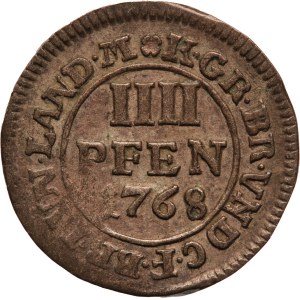 German States 4 Pfennig 1768 IAP Brunswick-Luneburg-Calenberg-Hannover Silver