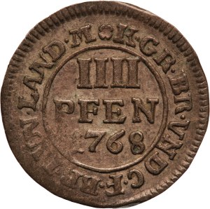 German States 4 Pfennig 1768 IAP Brunswick-Luneburg-Calenberg-Hannover Silver