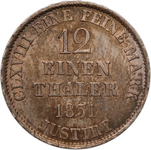German States Hannover 1/12 Thaler 1851 B Silver