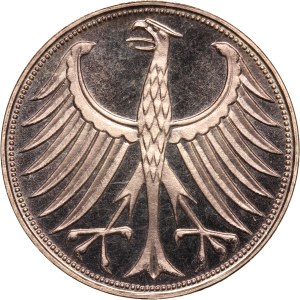 Germany, Federal Republic 5 Mark 1965 G Rare Silver