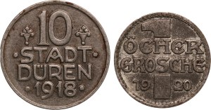 Germany, Weimar Republic Lot of 2 Coins Notgelds 1918-1920