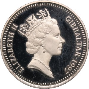 Gibraltar 5 Pounds 1997 Silver