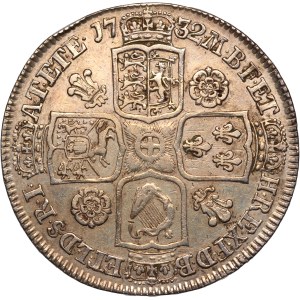 Great Britain 1/2 Crown 1732 Silver