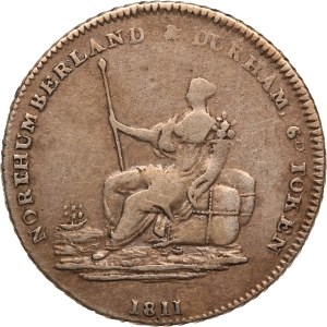 Great Britain Newcastle 6 Pence 1811 Token Silver