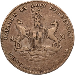 Great Britain Newcastle 6 Pence 1811 Token Silver