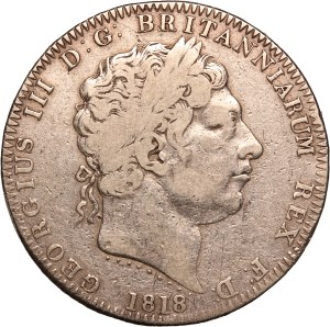Great Britain 1 Crown 1818 LIX Silver