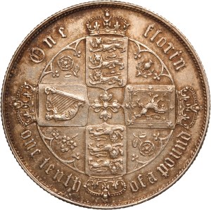 Great Britain 1 Florin 1864 Silver