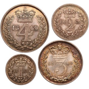 Great Britain Maundy Set 1869 Silver
