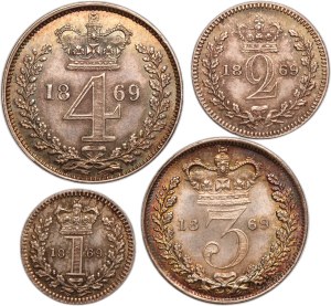 Great Britain Maundy Set 1869 Silver