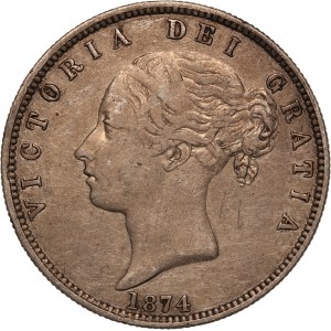 Great Britain 1/2 Crown 1874 Silver