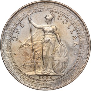 Great Britain 1 Trade Dollar 1903 B Silver