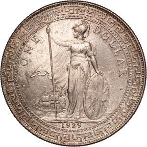 Great Britain 1 Trade Dollar 1929 B Silver