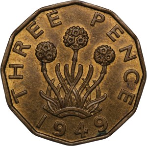 Great Britain 3 Pence 1949 Key Date
