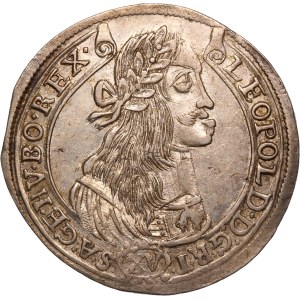 Hungary 15 Krajczar 1674 KB Silver