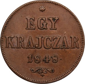Hungary 1 Krajczar 1848