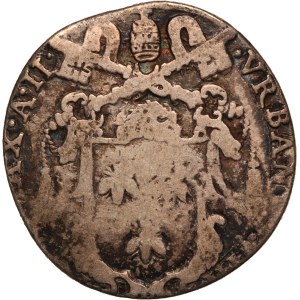 Italian States Papal States 1 Testone 1625 A.II Silver