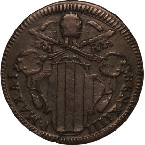 Italian States Papal States 1 Baiocco 1740 Rare type