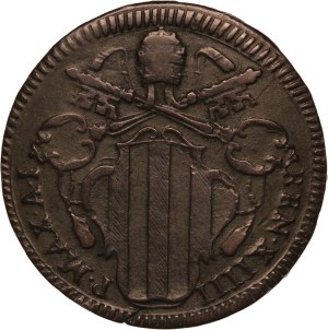 Italian States Papal States 1 Baiocco 1740 Rare type