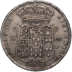 Italian States Naples 120 Grana 1752 Silver