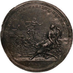 Italian States Papal States 1 Uniface Die Trial 1756 Rare