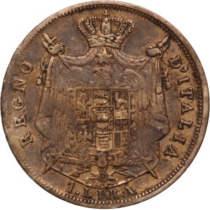 Italian States Kingdom of Napoleon 1 Lira 1812 B Silver