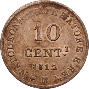 Italian States Kingdom of Napoleon 10 Centesimi 1812 M