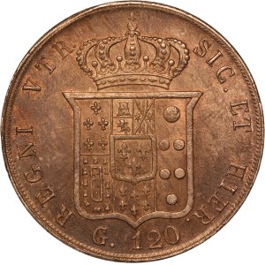 Italian States Naples and Sicily 120 Grana 1855 Silver
