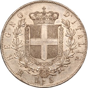Italy 5 Lire 1878 R Silver