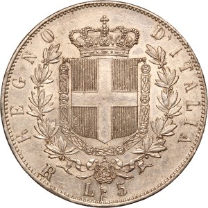 Italy 5 Lire 1878 R Silver