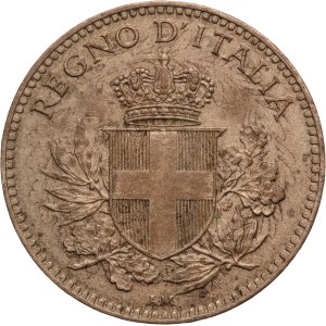 Italy 20 Centesimi 1919 R Mint Error
