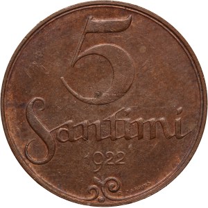 Latvia 5 Santimi 1922
