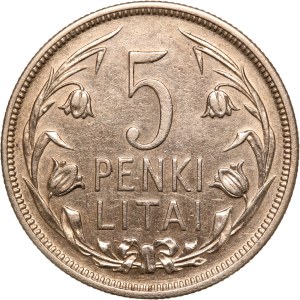 Lithuania 5 Litai 1925 Silver