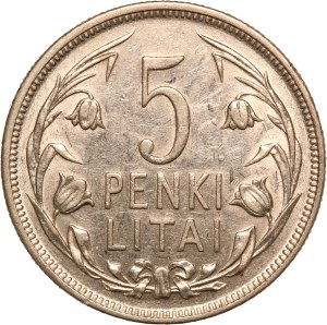 Lithuania 5 Litai 1925 Silver