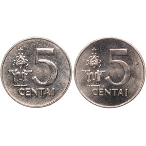 Lithuania Lot of 2 Coins 1991 Prooflike