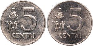 Lithuania Lot of 2 Coins 1991 Prooflike