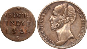 Netherlands Lot of 2 Coins (1825-1848)