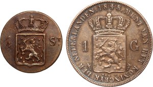 Netherlands Lot of 2 Coins (1825-1848)