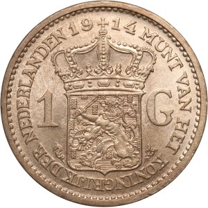 Netherlands 1 Gulden 1914 Silver