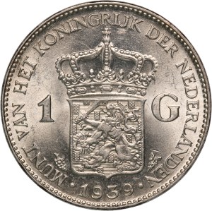 Netherlands 1 Gulden 1939 Silver