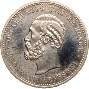 Norway 2 Kroner 1887 Restrike Rare Silver