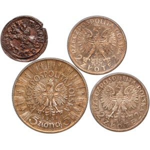 Poland Lot of 4 Coins 1661-1936