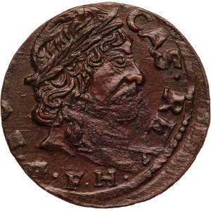 Poland Kingdom of Lithuania 1 Szelag 1663 GFH Rare