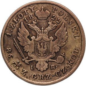 Poland 1 Zloty 1822 IB Silver