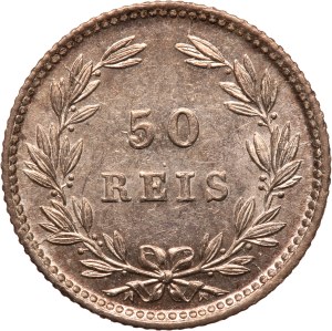 Portugal 50 Reis 1889 Silver