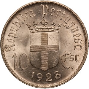 Portugal 10 Escudos 1928 Silver